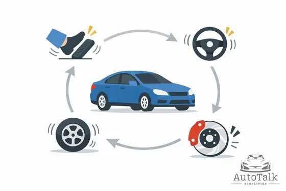 Early driving changes like vibration, steering feel, braking response, and acceleration that can signal maintenance needs.
